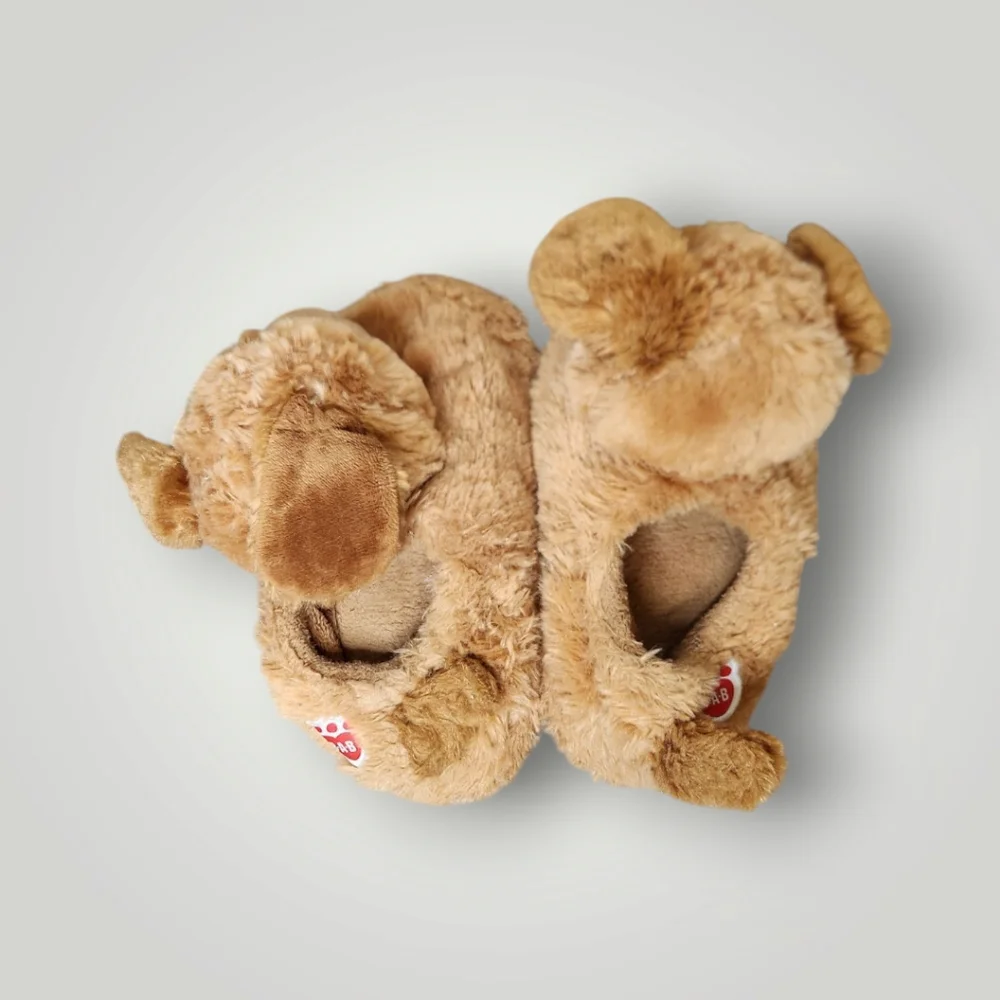 Build A Bear Workshop Puppy Dog Kid Children Slippers Size 12-13